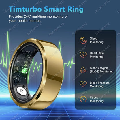 Revolutionary Health Smart Ring: Track Blood Pressure, Heart Rate & Sleep with IP68 Waterproofing and Multi-Sport Mode for Everyone!