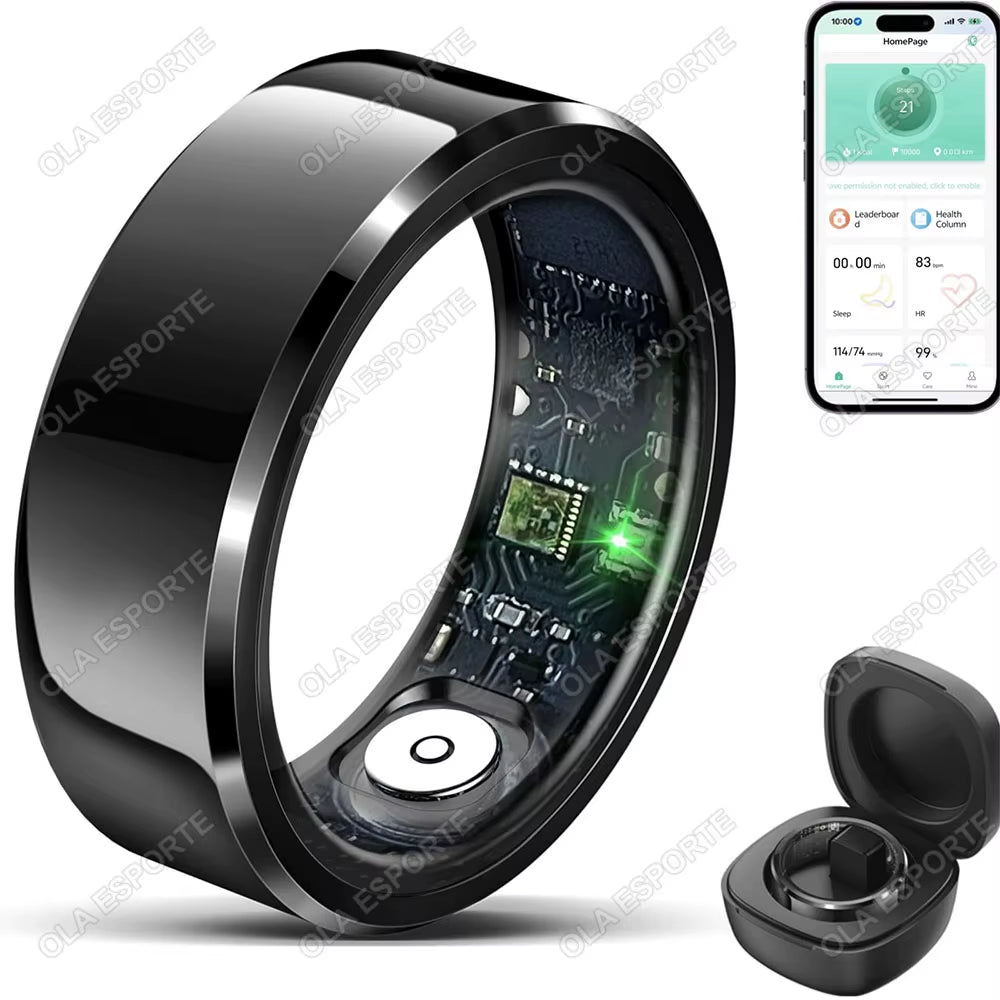 Revolutionary Health Smart Ring: Track Blood Pressure, Heart Rate & Sleep with IP68 Waterproofing and Multi-Sport Mode for Everyone!