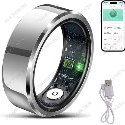 Revolutionary Health Smart Ring: Track Blood Pressure, Heart Rate & Sleep with IP68 Waterproofing and Multi-Sport Mode for Everyone!