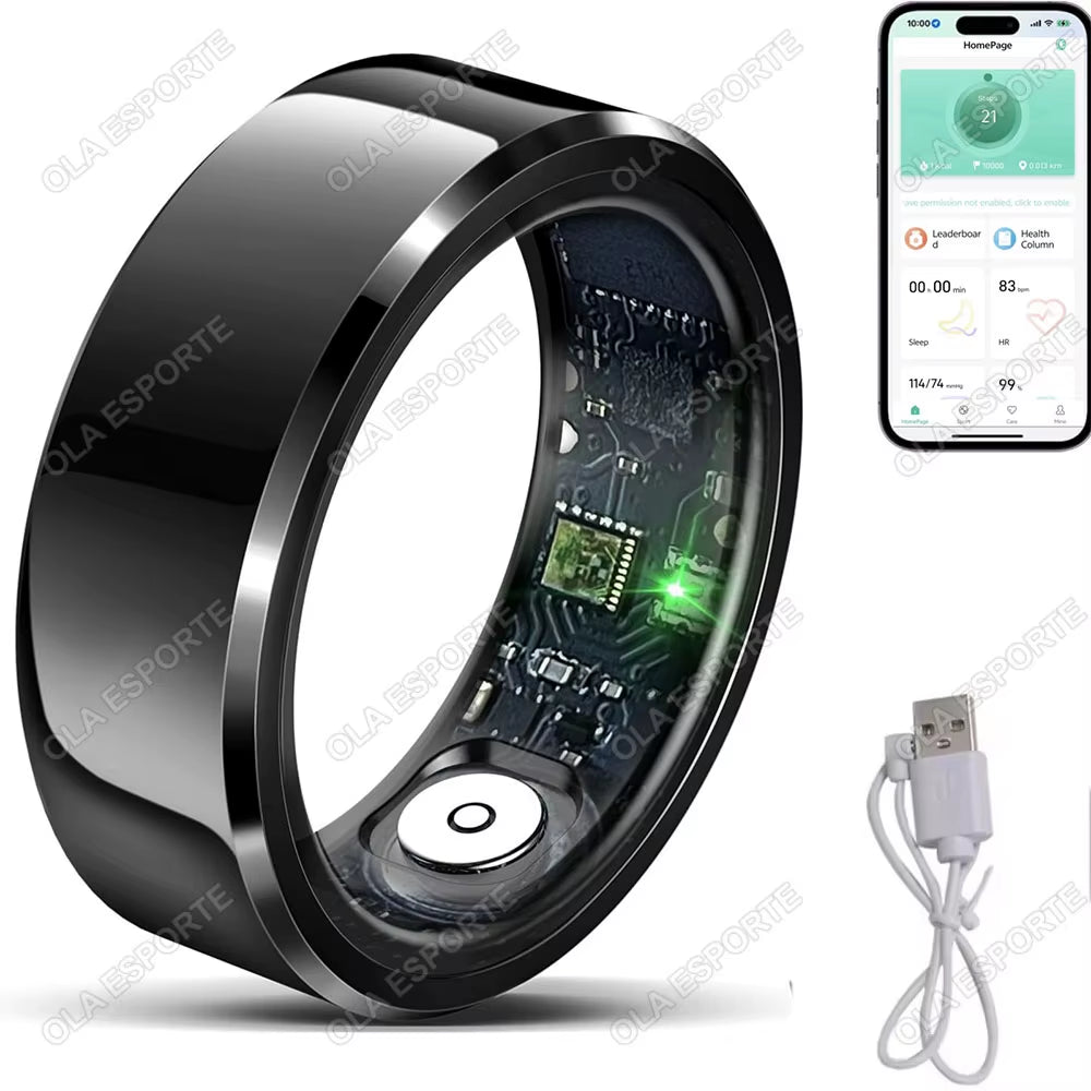Revolutionary Health Smart Ring: Track Blood Pressure, Heart Rate & Sleep with IP68 Waterproofing and Multi-Sport Mode for Everyone!