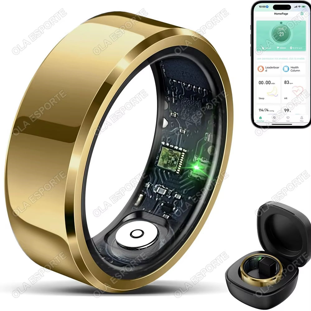 Revolutionary Health Smart Ring: Track Blood Pressure, Heart Rate & Sleep with IP68 Waterproofing and Multi-Sport Mode for Everyone!