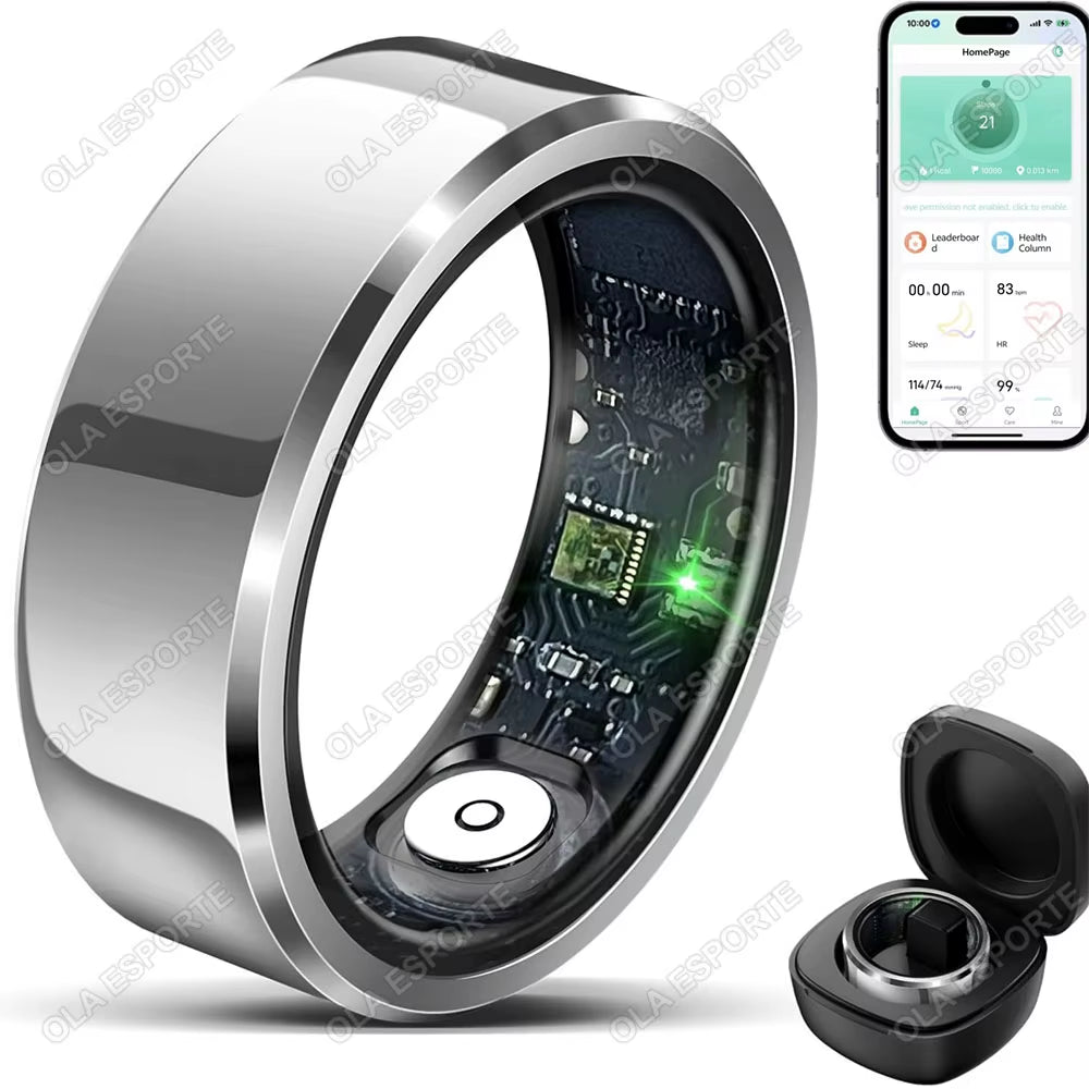 Revolutionary Health Smart Ring: Track Blood Pressure, Heart Rate & Sleep with IP68 Waterproofing and Multi-Sport Mode for Everyone!