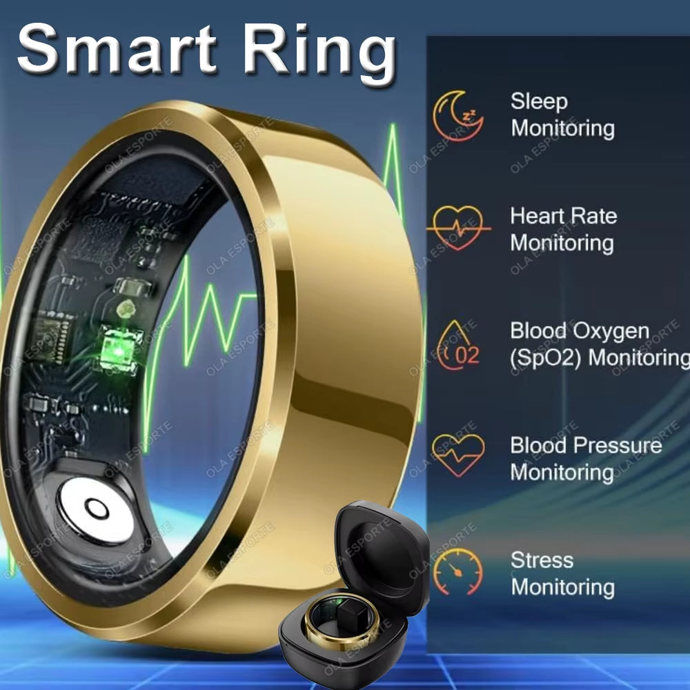 Revolutionary Health Smart Ring: Track Blood Pressure, Heart Rate & Sleep with IP68 Waterproofing and Multi-Sport Mode for Everyone!
